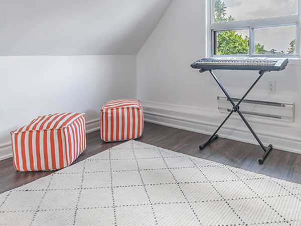 Orange Poufs